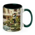 11 Oz. Full Color Two Tone Mug (Green Handle & Interior)